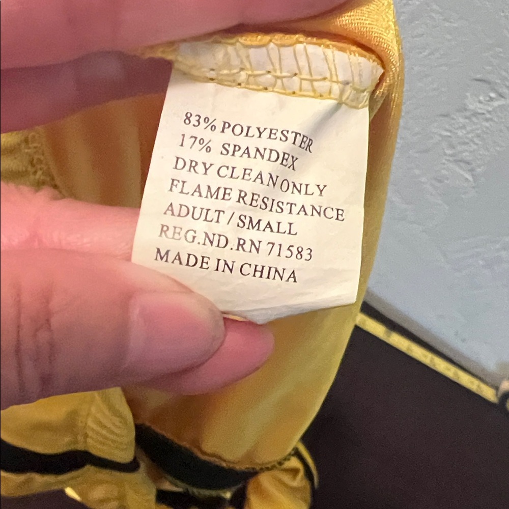 #1659** Yellow "Kill Bill" Track Suit Jacket and Pants - Picture 9 of 13